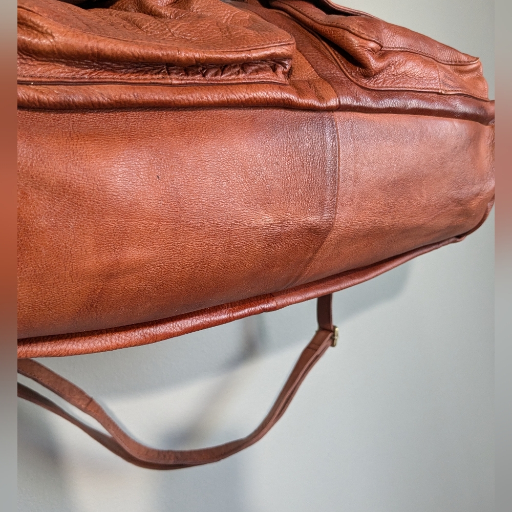 Free People We the Free Leather Rockport Tote Madras Plaid - Picture 7 of 12
